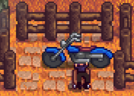 Sebastian with motorcycle