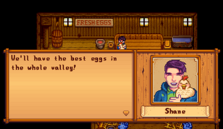 Shane with chicken